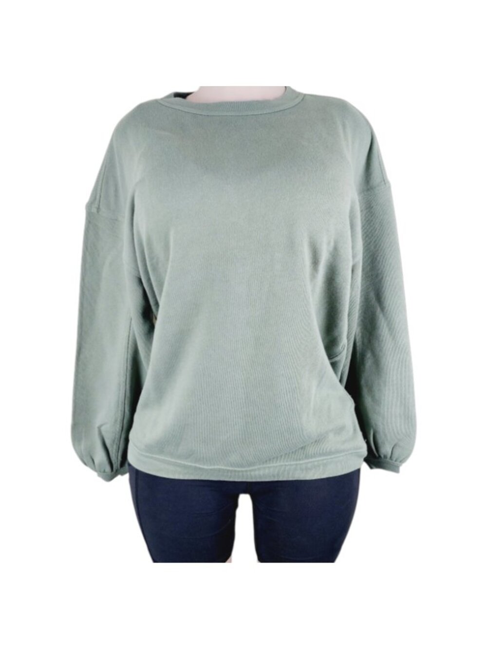 Aerie Women's Sage Green Crew Neck Relax Casual Pullover Sweatshirt Size XXS